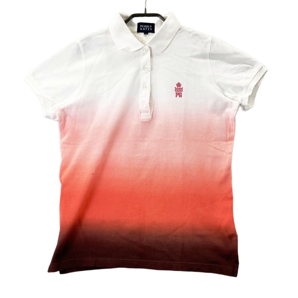 サイズ：0 PEARLY GATES パーリーゲイツ 刺繍入り 半袖ポロシャツ