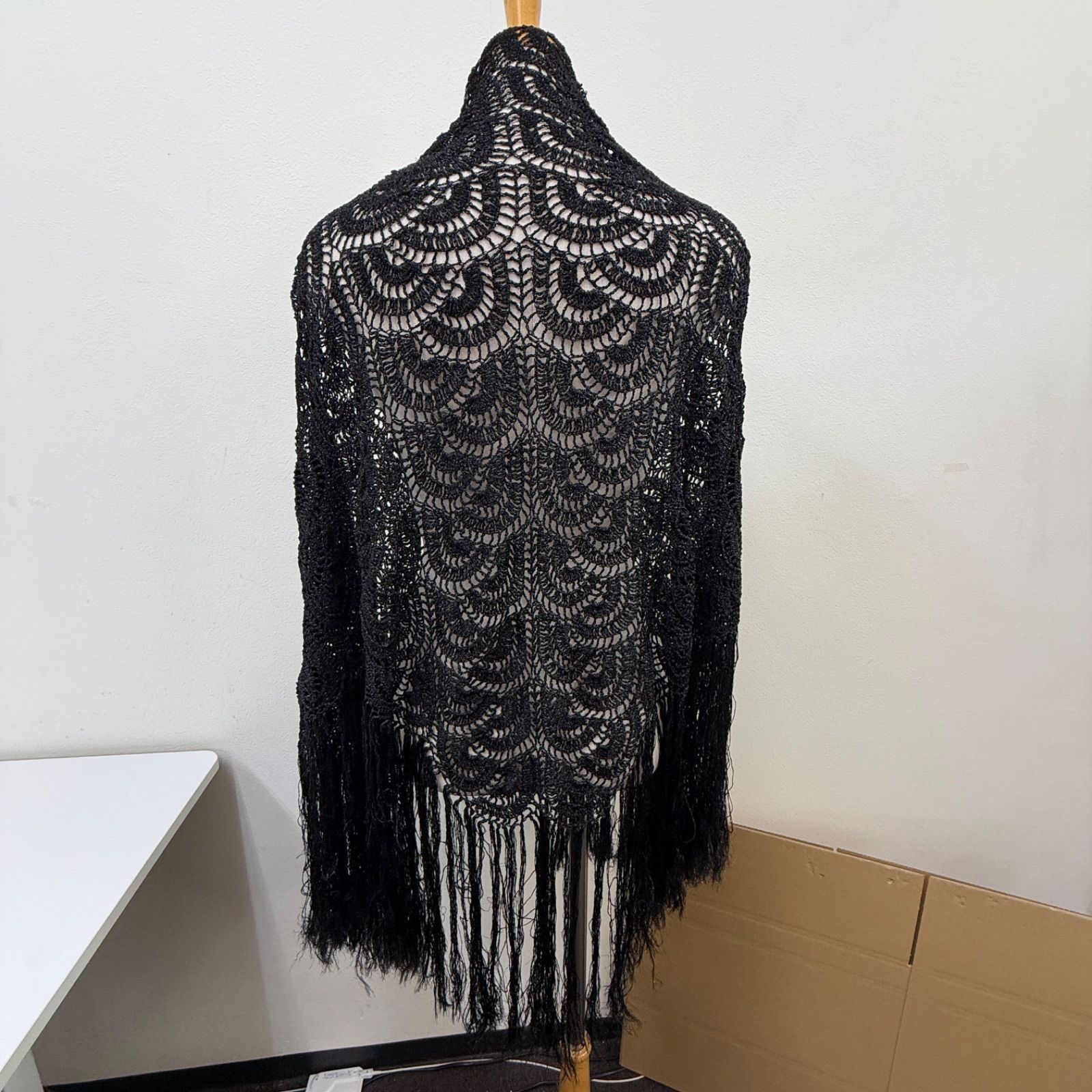 シージョ　フラメンコ フラメンコ シージョ 黒 ブラック フリンジ ショール - メルカリ