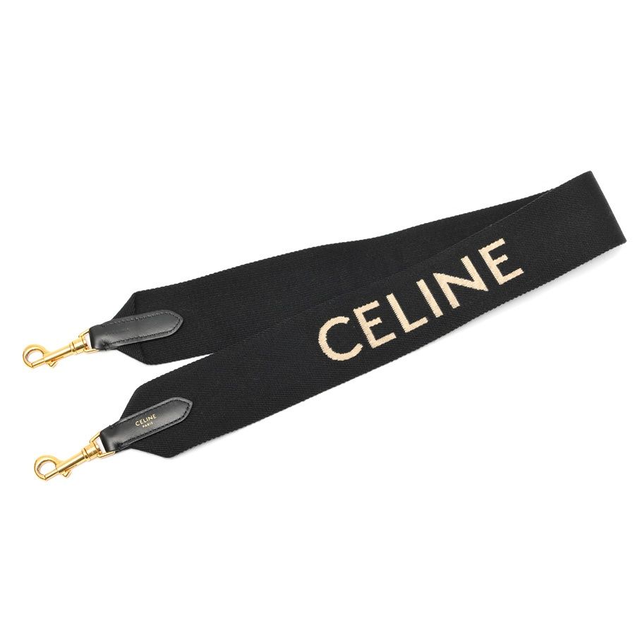 新品☆CELINEセリーヌ☆ジャカードショートストラップ☆ブラック セリーヌ / CELINE CELINEジャカード ショートストラップ / ショルダー