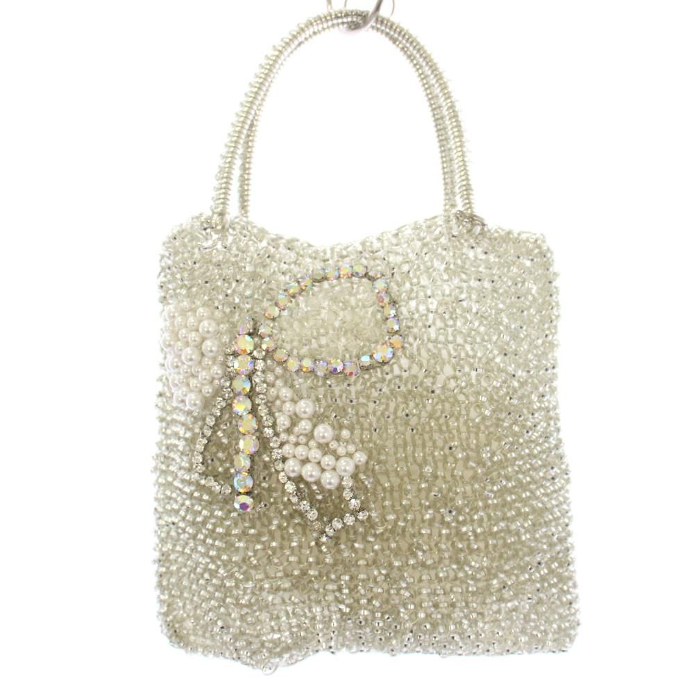 アンテプリマ ANTEPRIMA ハンドバッグ 編み込み ビジュー 装飾 ワン