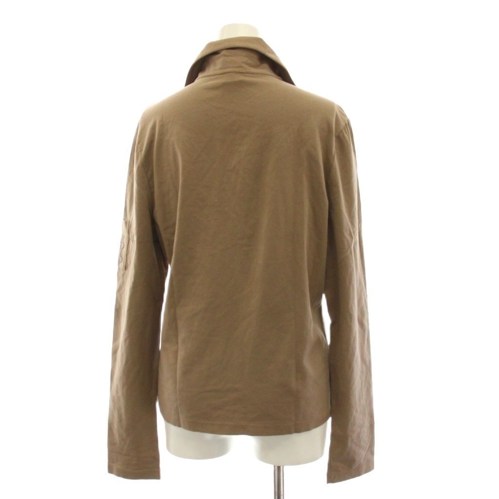 セリーヌ CELINE シャツ ブラウス マカダム柄 長袖 L 茶色 ブラウン