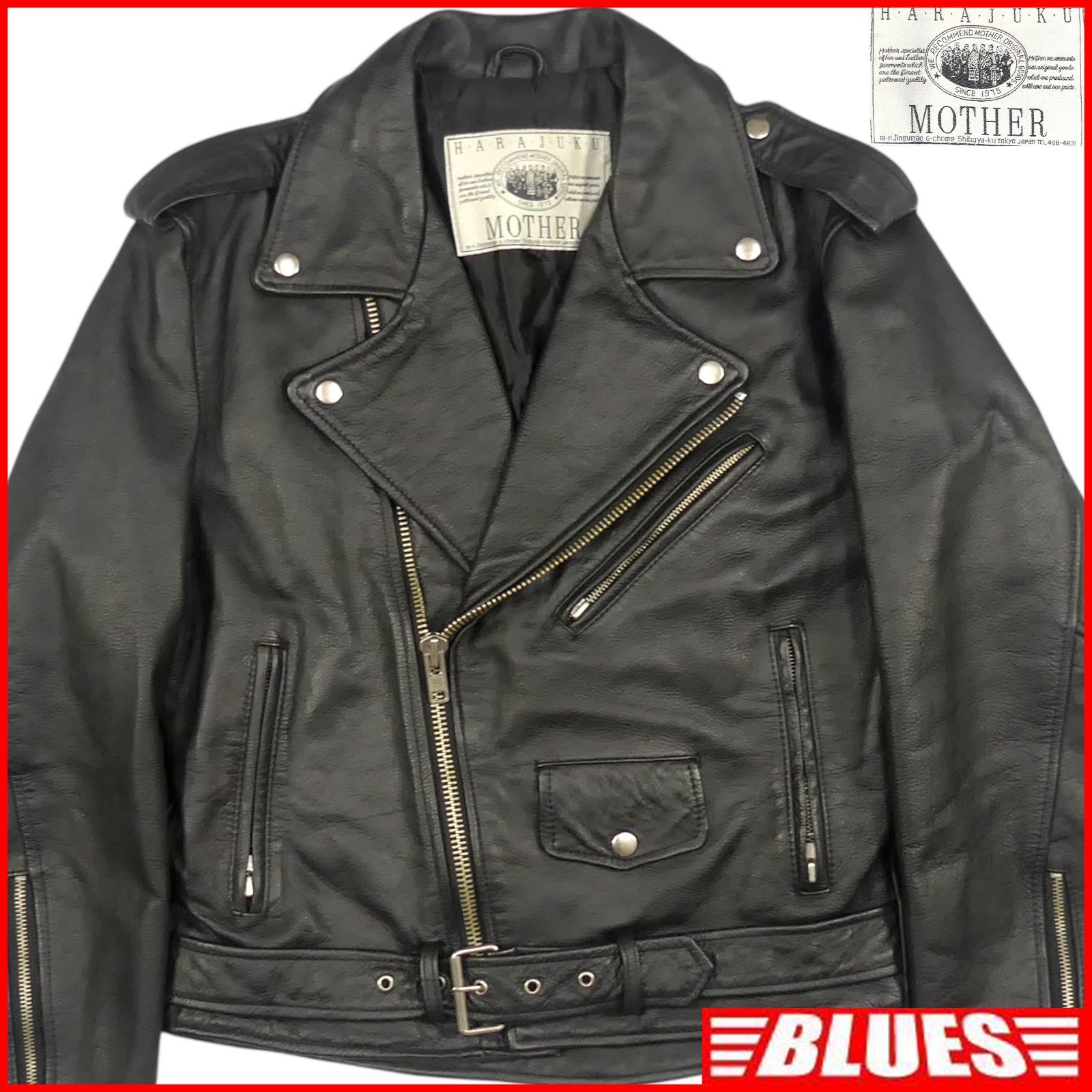 HARJUKU MOTHER 原宿マザー ライダースジャケット L 本革 ダブル