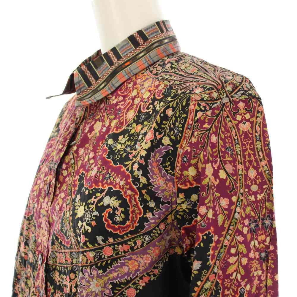 エトロ ETRO シャツ ブラウス 長袖 レギュラーカラー ペイズリー柄 44