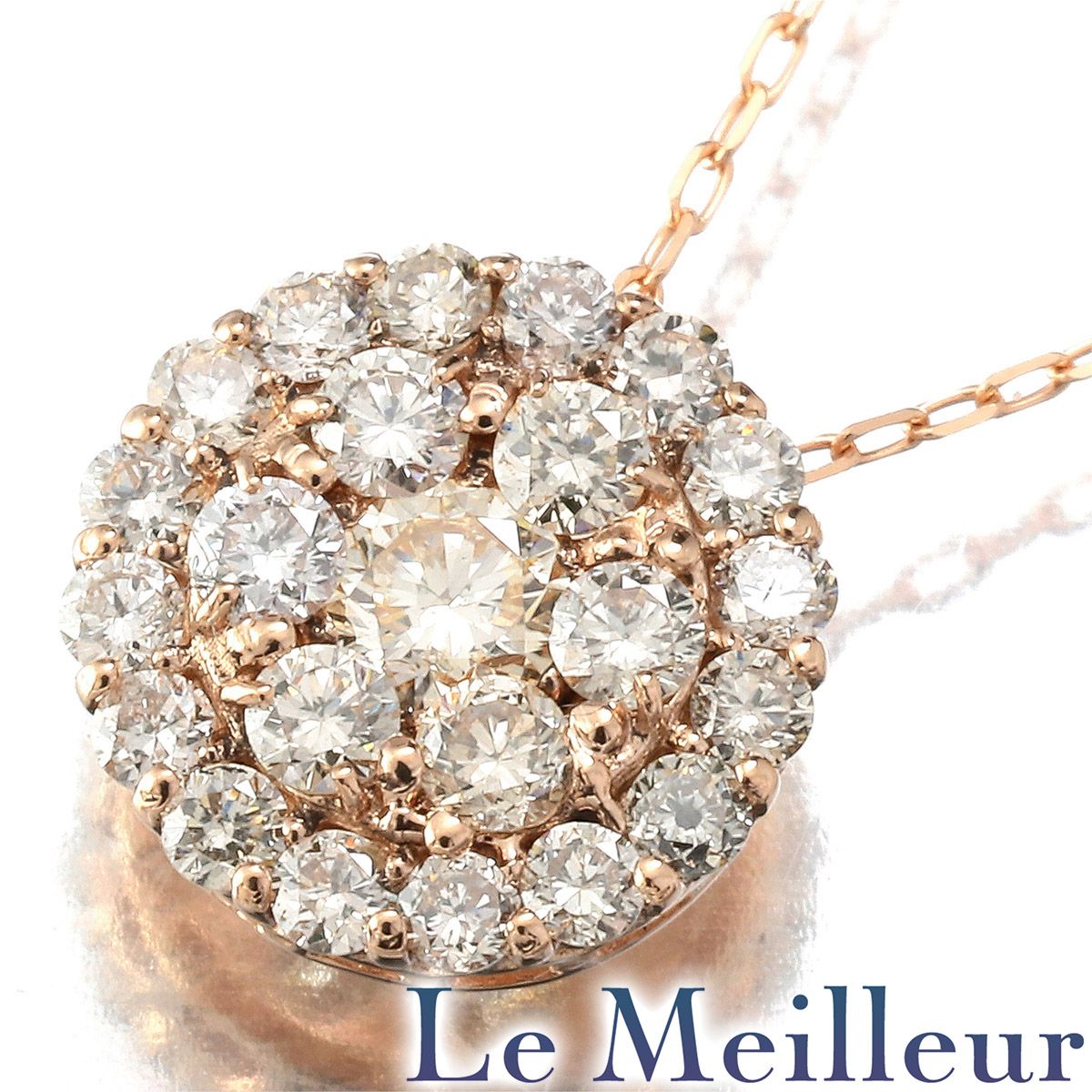 未使用品】 ダイヤモンド 0.30ct ピンクゴールド K18PG ペンダント 