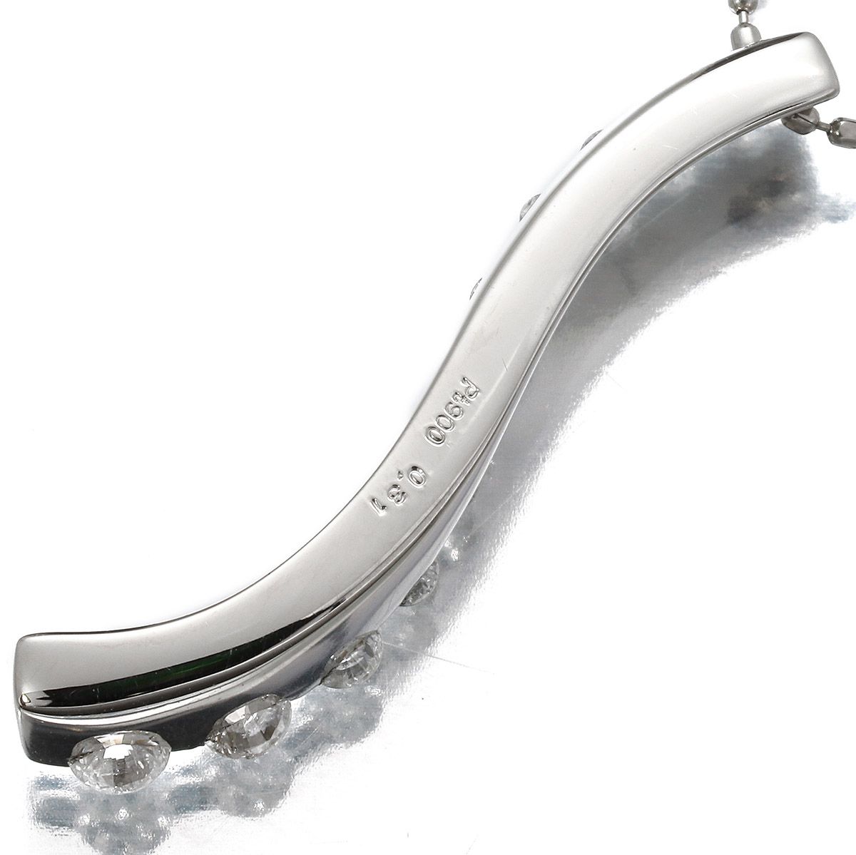 ダイヤモンド 0.31ct プラチナ Pt900 グラデーション ウェーブ