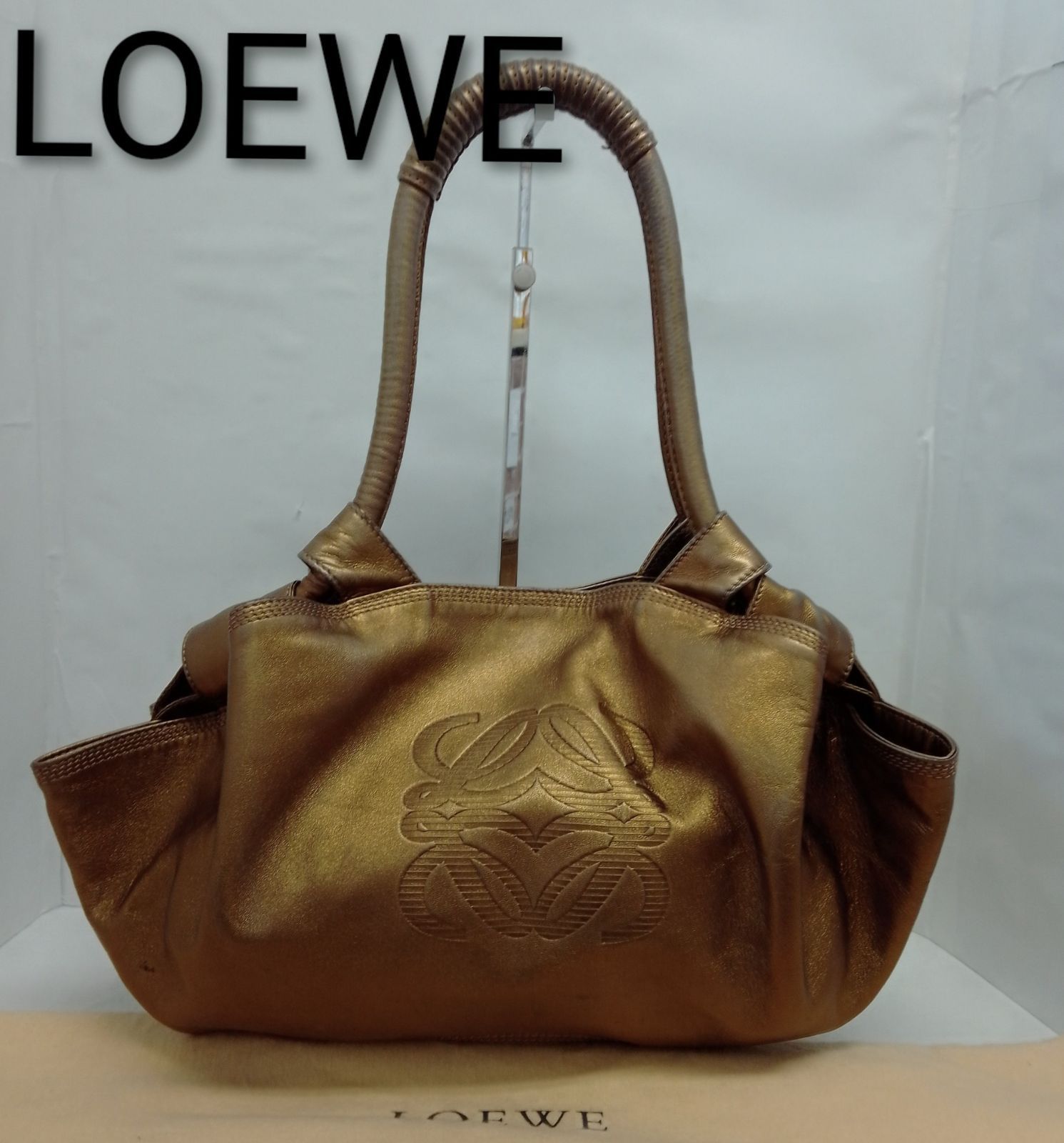 AQS01 ロエベ 極美品 ナッパアイレ ハンドバッグ ゴールド金具 保存袋 