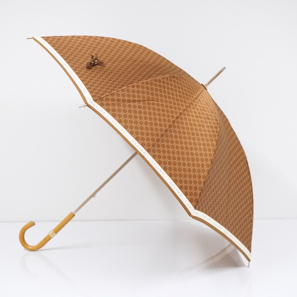 CELINE セリーヌ 傘 USED品 絶版 モノグラム ブラウン×ベージュ