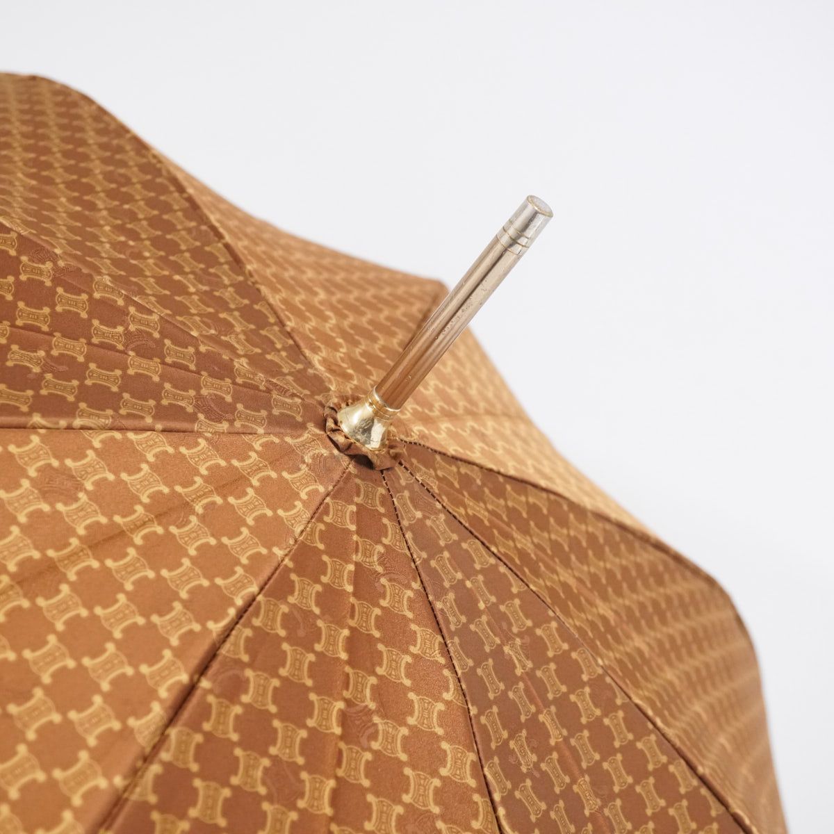 CELINE セリーヌ 傘 USED品 絶版 モノグラム ブラウン×ベージュ