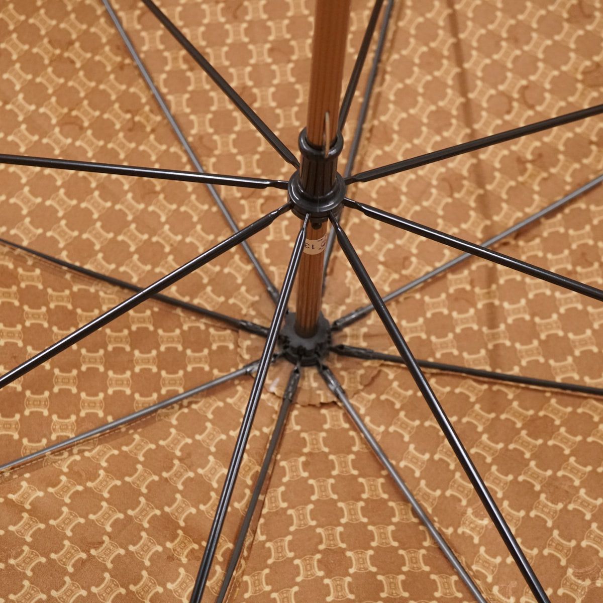 CELINE セリーヌ 傘 USED品 絶版 モノグラム ブラウン×ベージュ