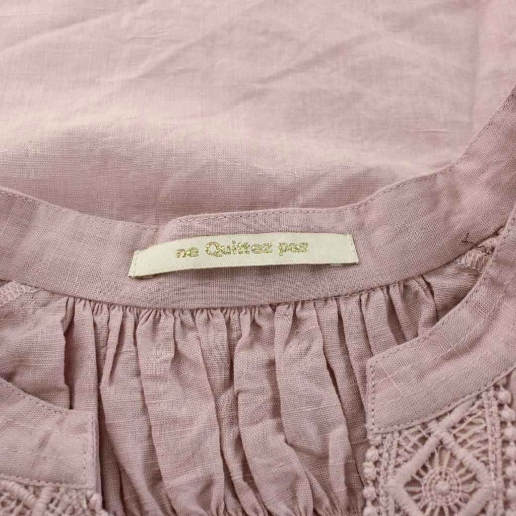 ヌキテパ NE QUITTEZ PAS! COTTON LINEN LACE BLOUSE コットンリネン