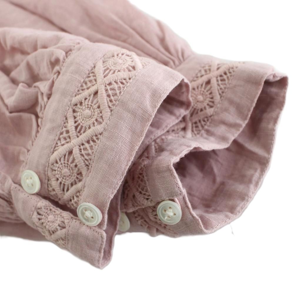 ヌキテパ NE QUITTEZ PAS! COTTON LINEN LACE BLOUSE コットンリネン