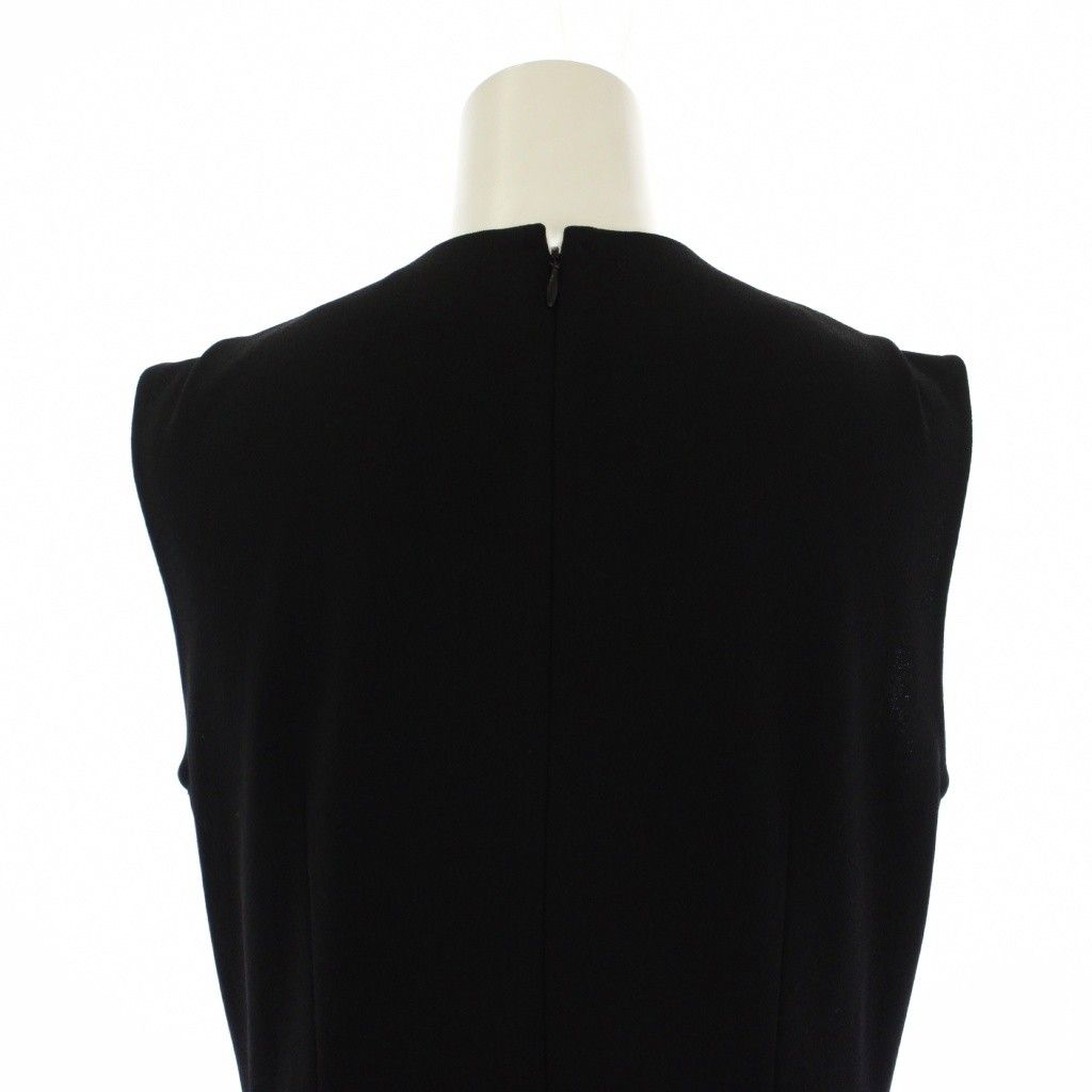 ヨーコチャン YOKO CHAN ワンピース ひざ丈 ノースリーブ 38 黒 YCD