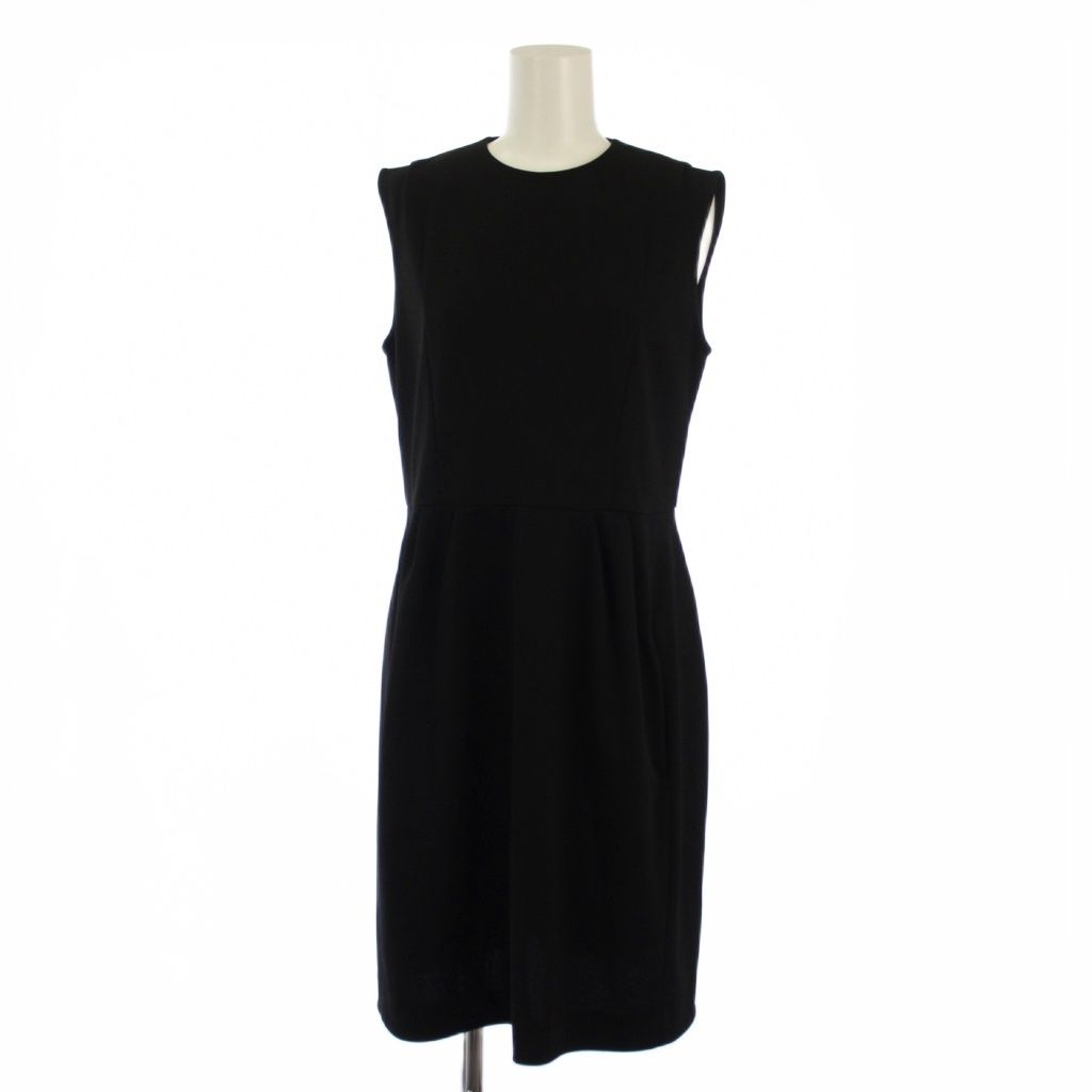 ヨーコチャン YOKO CHAN ワンピース ひざ丈 ノースリーブ 38 黒 YCD