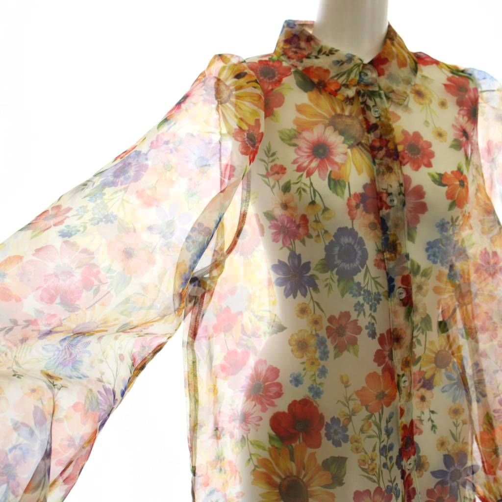 ロイスクレヨン Lois CRAYON シースルー 花柄 シャツ サンプル品