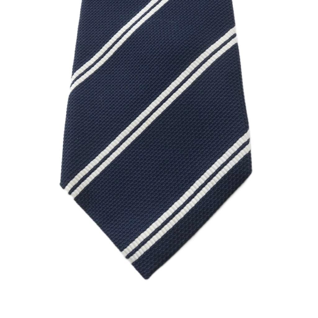 ビームスエフ BEAMS F シルク レジメンタル ネクタイ 紺 - メルカリ