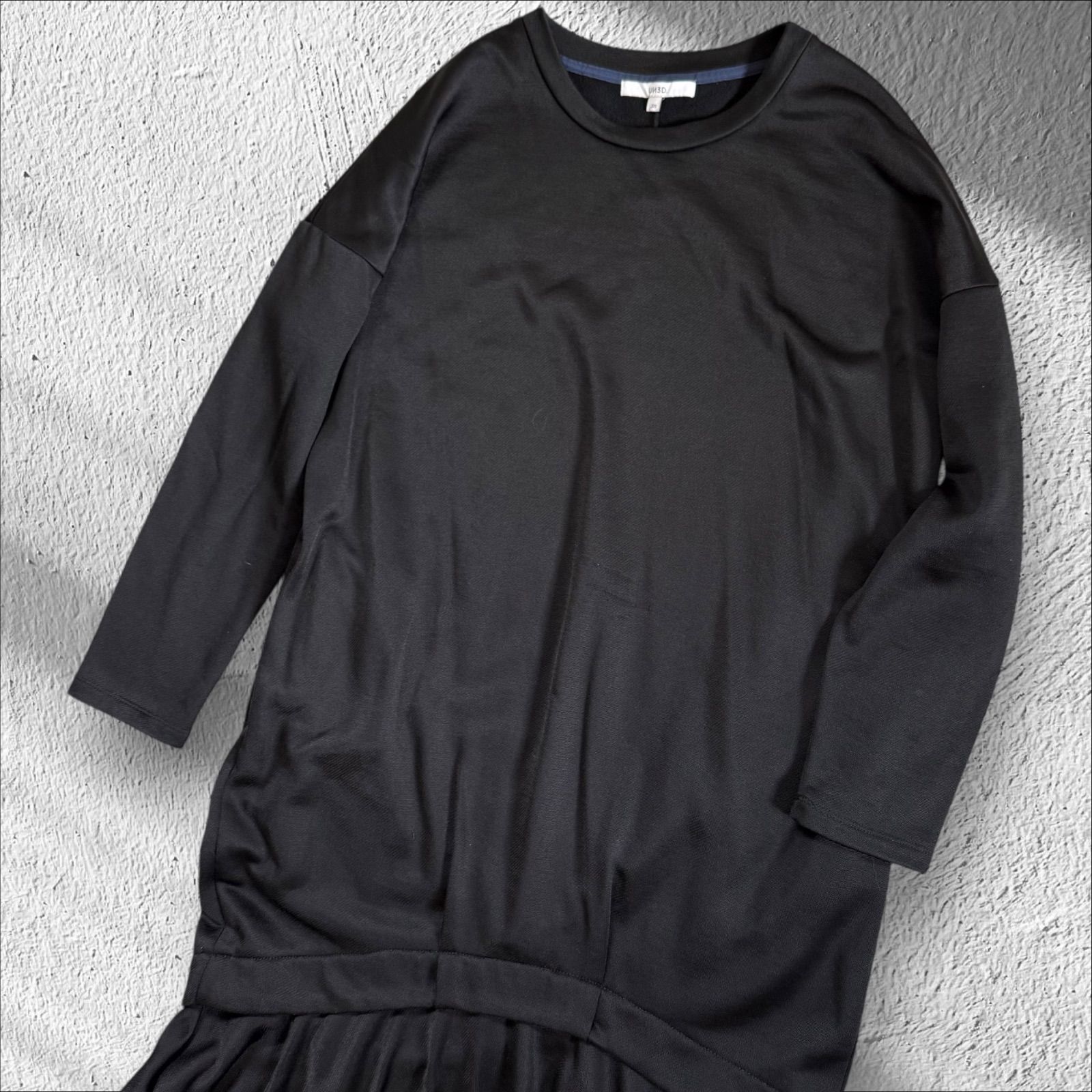 アンスリード】UN3D. レイヤード スウェット ワンピース 長袖 ロング