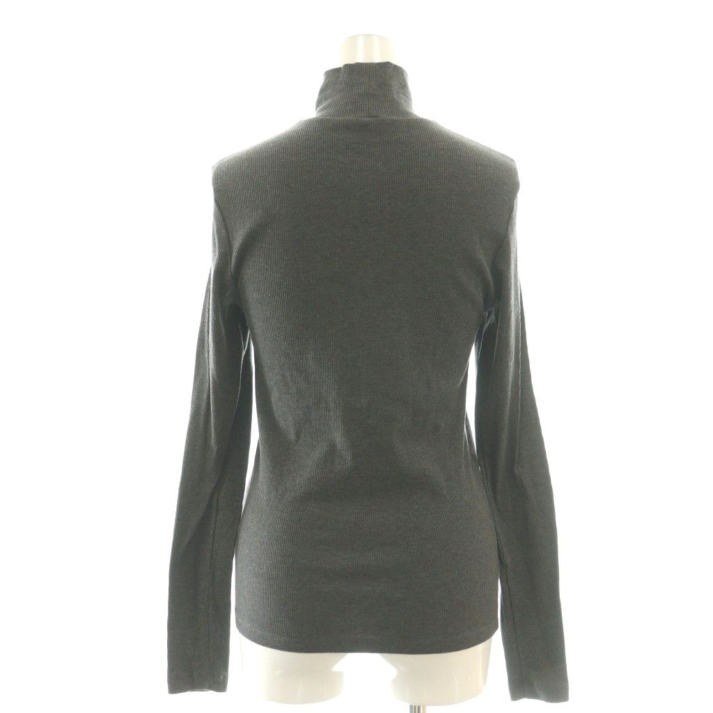 フェンディ FENDI ロゴ刺繍 ハイネックリブカットソー プルオーバー 40