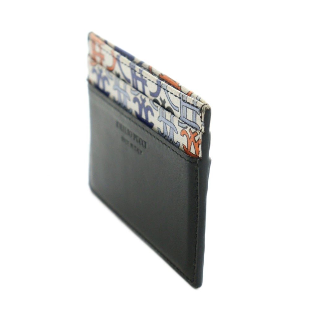 エミリオプッチ EMILIO PUCCI カードケース 総柄 黒 ブラック マルチ