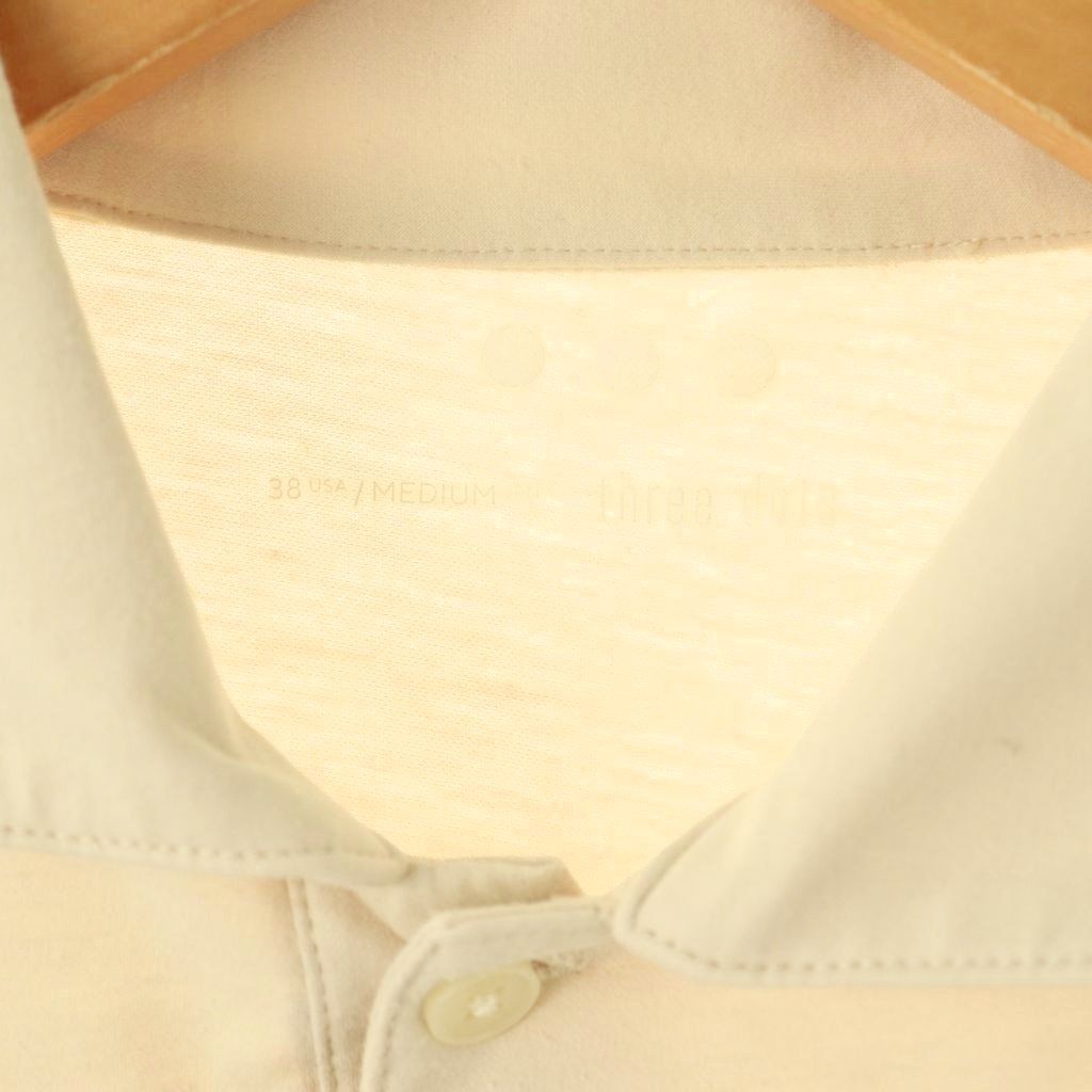 スリードッツ three dots ポロシャツ カットソー M ライトベージュ /ES