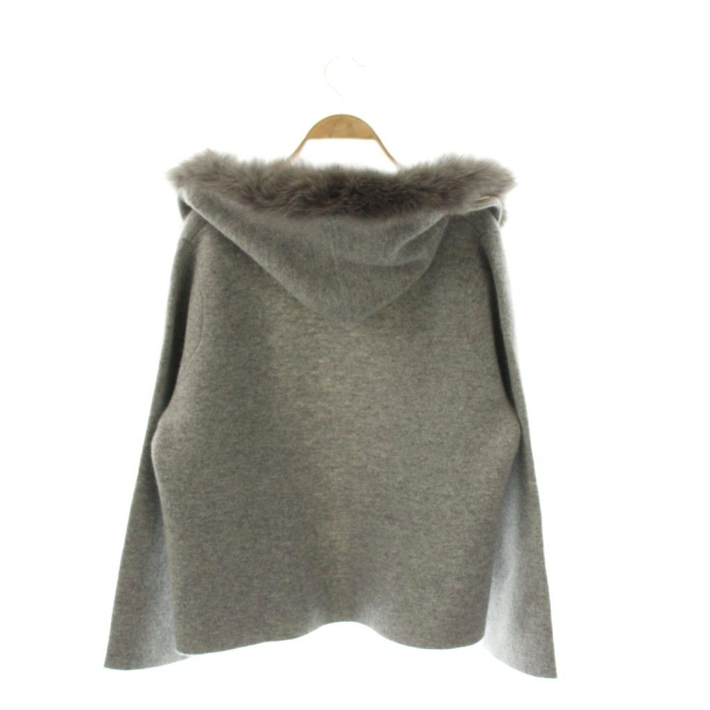 アナイ ANAYI フォックスファー ニット ショートコート フード