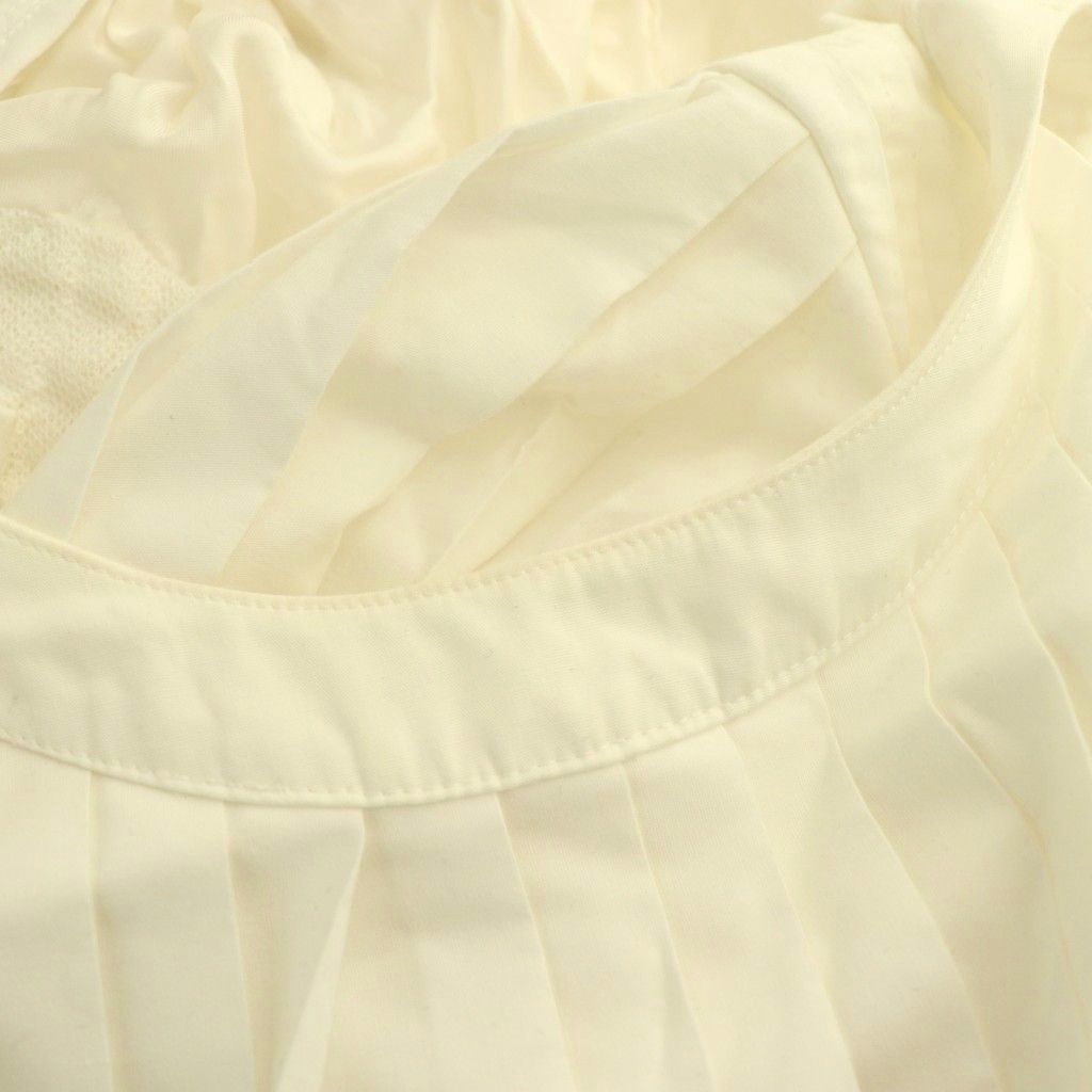 サカイ sacai バックオープンプリーツブラウス 半袖 プルオーバー 2 白