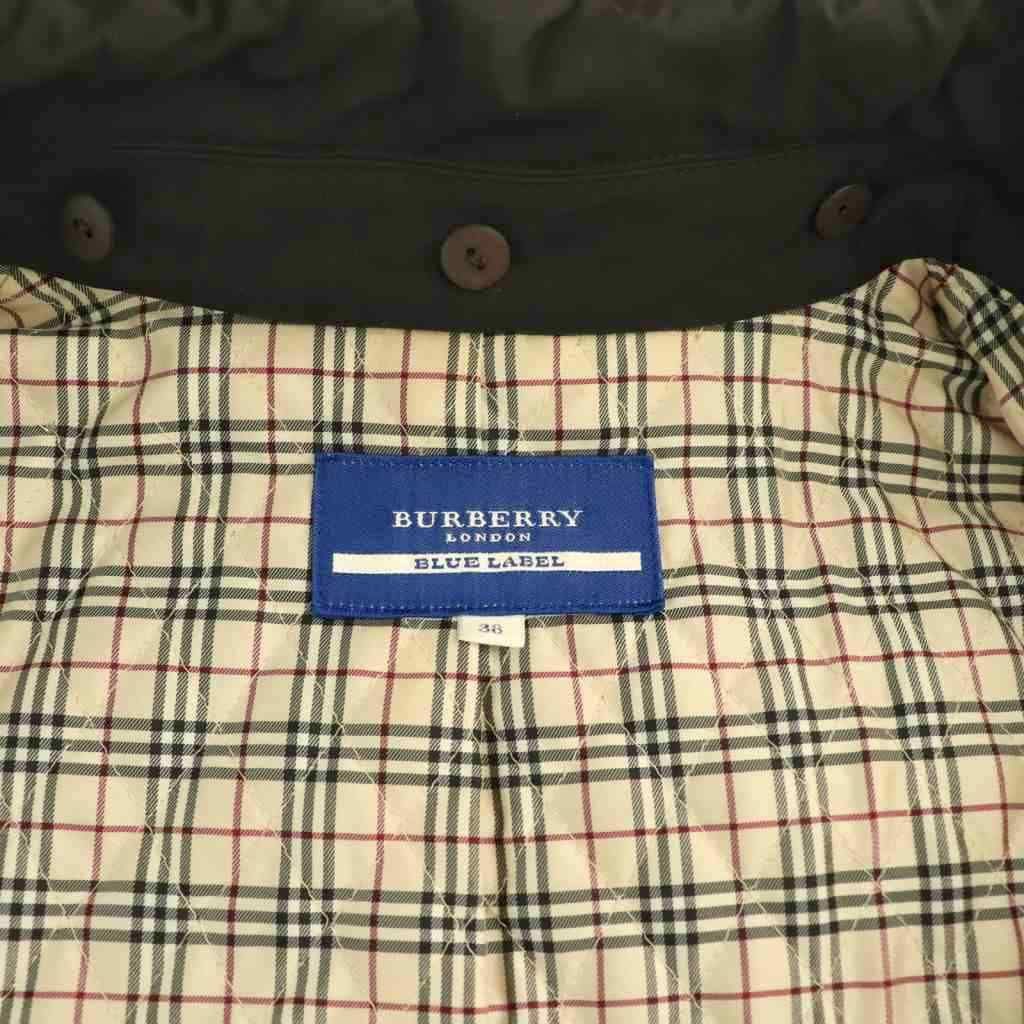 バーバリーブルーレーベル BURBERRY BLUE LABEL フェイクファー付き