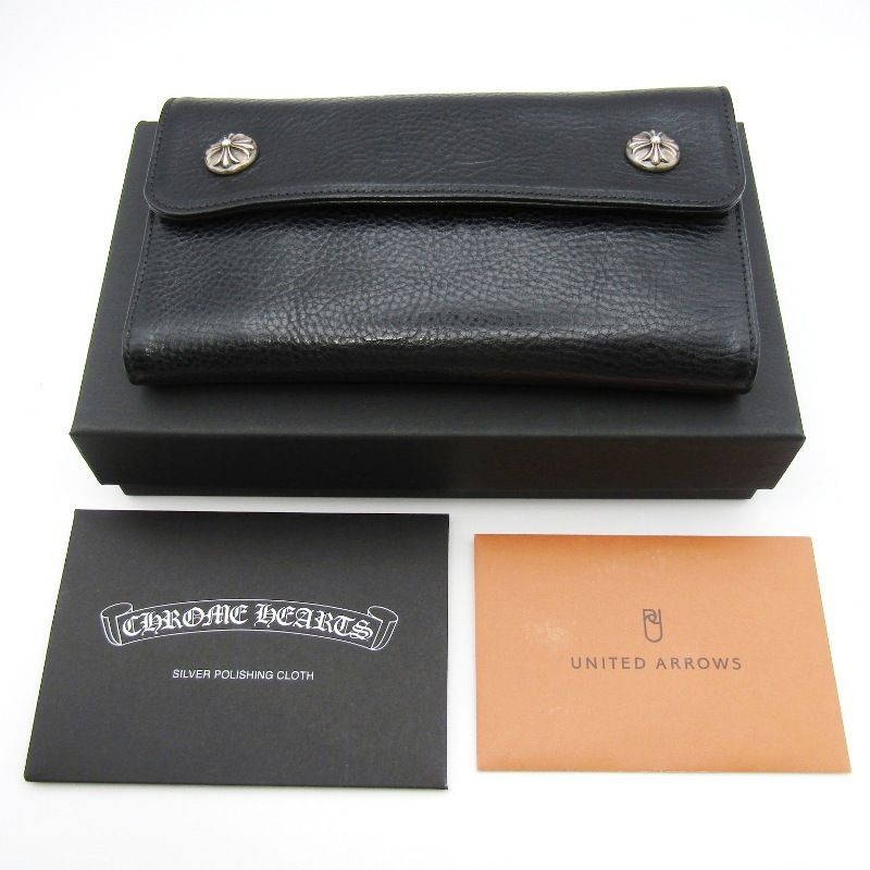 美品 CHROME HEARTS クロムハーツ 長財布 WAVE WALLET ウェーブ