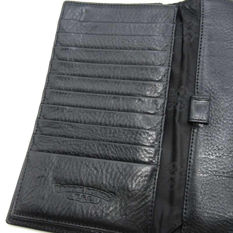 クロムハーツ■WAVE CROSS BALLヌードレザーウェーブウォレット長財布 美品 CHROME HEARTS クロムハーツ 長財布 WAVE WALLET ウェーブ