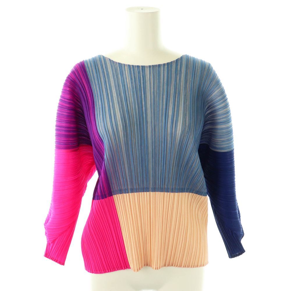 PLEATS PLEASE プリーツプリーズさくら色カットソー プリーツプリーズ PLEATS PLEASE イッセイミヤケ ENSEMBLE バイカラー