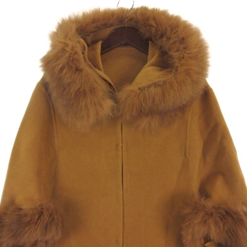 ダイアグラム Diagram ポンチョコート フーディ フォックスファー