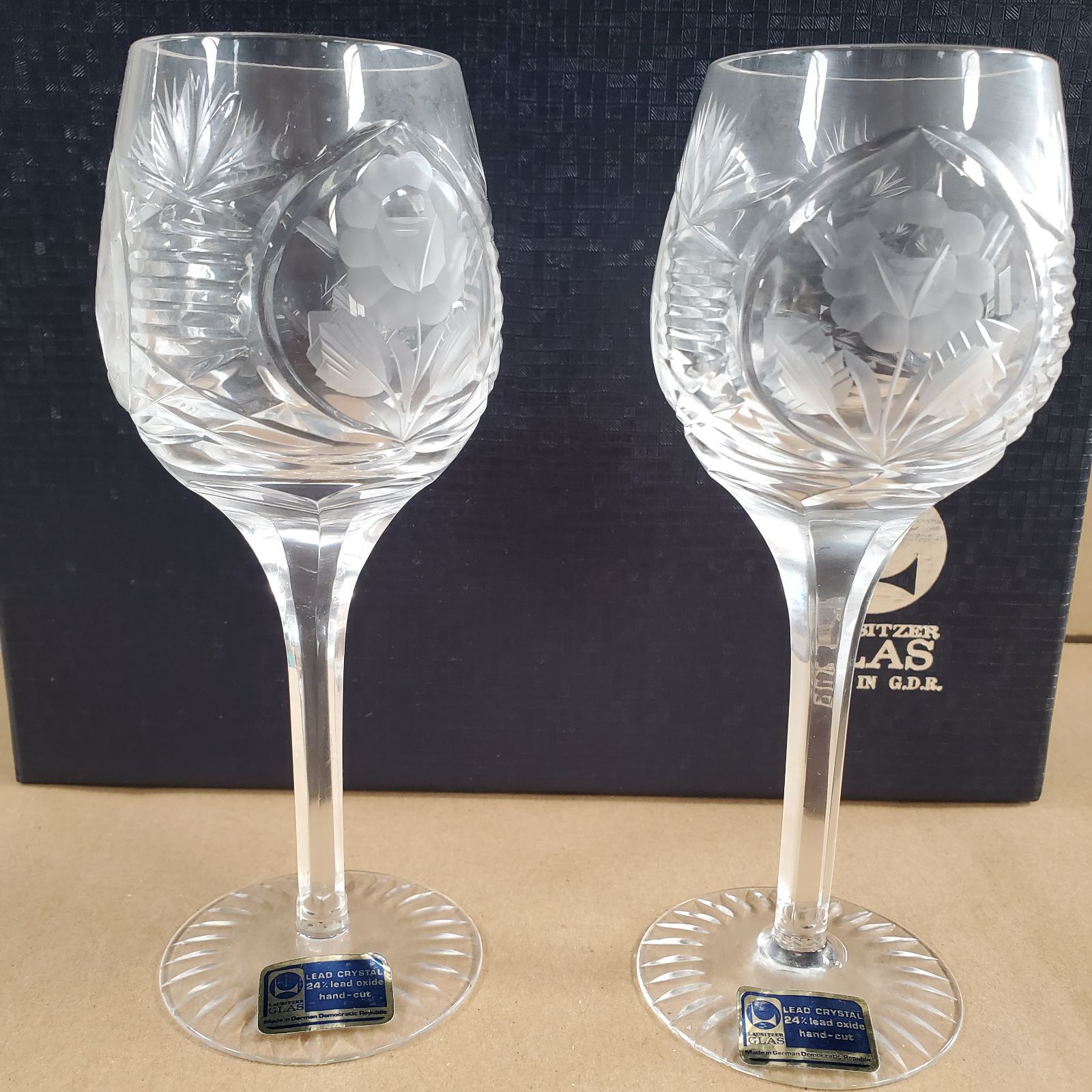 ドレスデンクリスタル Lausitzer Glas ペアグラス - メルカリ