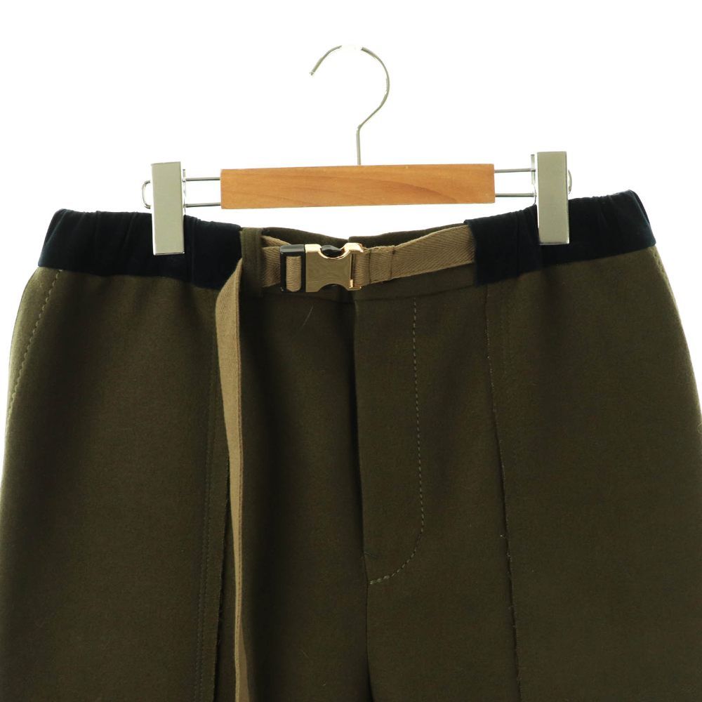 サカイ sacai 19-02044M ウールメルトンクロップドパンツ テーパード 2