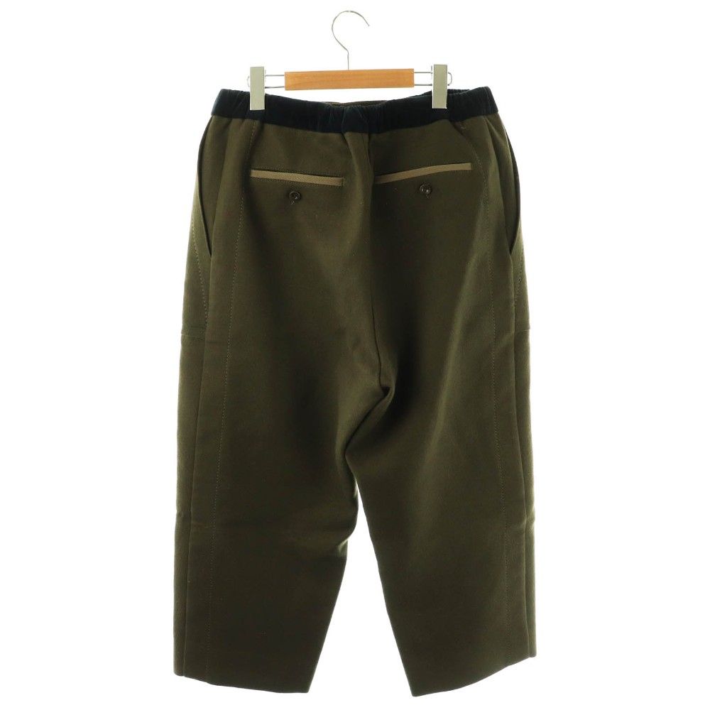 サカイ sacai 19-02044M ウールメルトンクロップドパンツ テーパード 2
