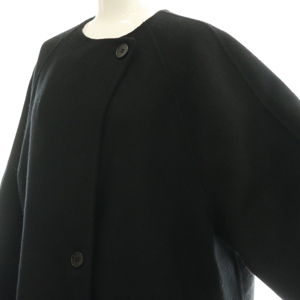 Spick and Span ビーバーストール付きセットコート　ブラック　36 追加》ビーバーストール付きセットコート（ノーカラーコート）｜Spick