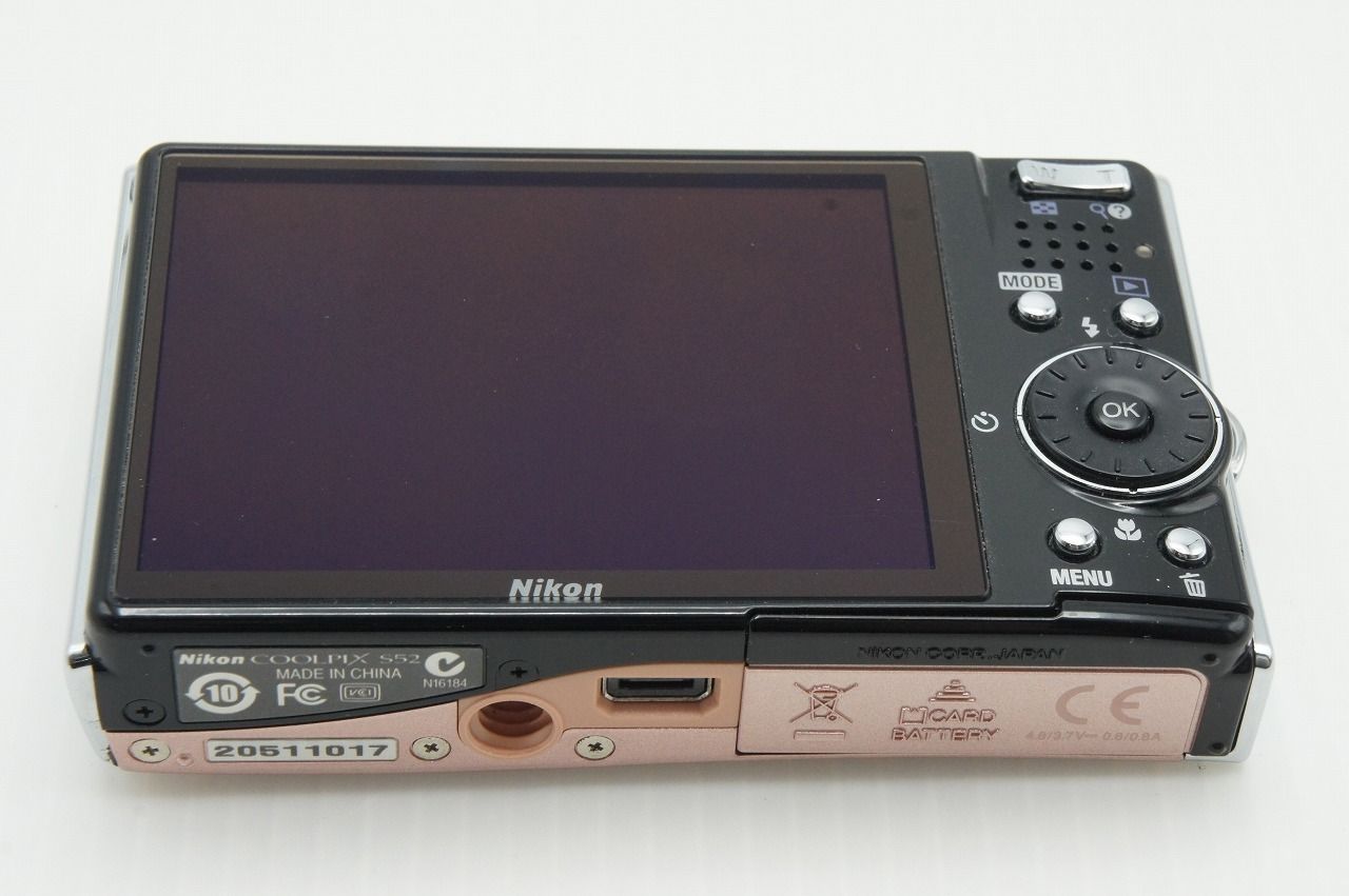 美品 Nikon ニコン COOLPIX S52 コンパクトデジタルカメラ コーラル