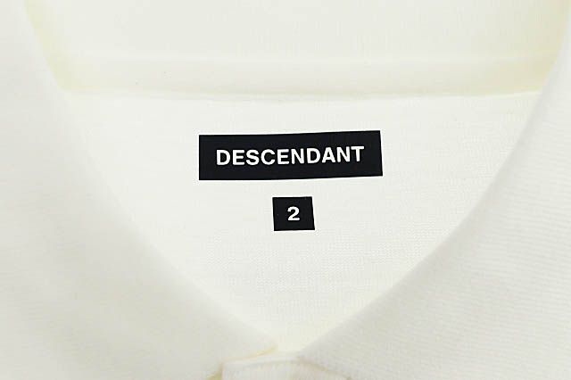 ★DESCENDANT★半袖★ポロシャツ★ロゴ★刺繍★4★XL相当★ ディセンダント DESCENDANT 22SS CLUB POLO SS クラブ ポロ クロス