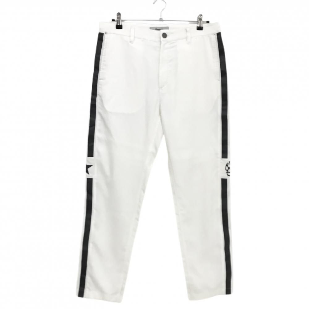 ラッセルノ パンツ 白×黒 サイドライン ルチャマスク メンズ 6(XL