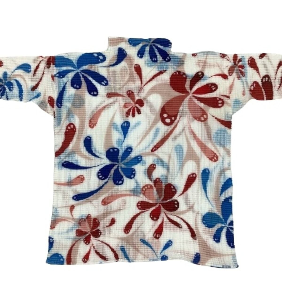 美品　イッセイミヤケ ワッフル半袖カットソー 白 サイズ2 ♪♪ISSEY MIYAKE イッセイミヤケ レディース ワッフルプリーツ