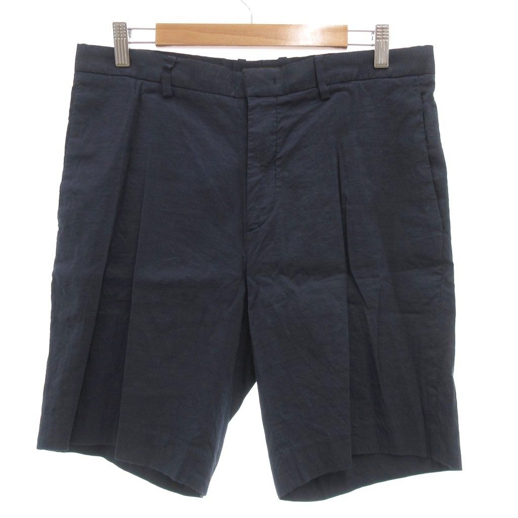 セオリー Theory 19SS ショートパンツ ハーフ 麻 リネン 34 ネイビー
