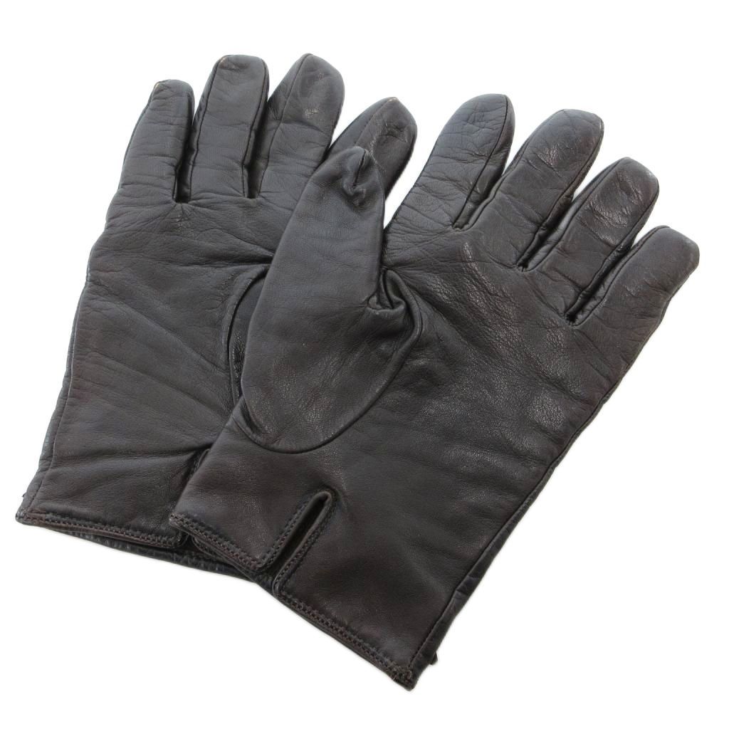EMPORIO ARMANI ブラウン手袋 エンポリオアルマーニ EMPORIO ARMANI レザーグローブ 手袋 M 裏起毛