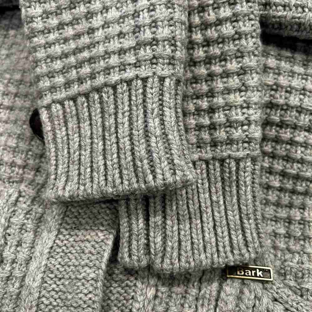 バーク Bark コート ダッフル ニット トグルボタン フード S グレー
