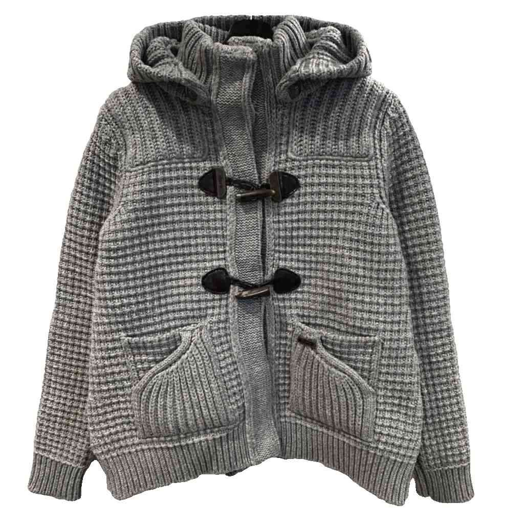 バーク Bark コート ダッフル ニット トグルボタン フード S グレー