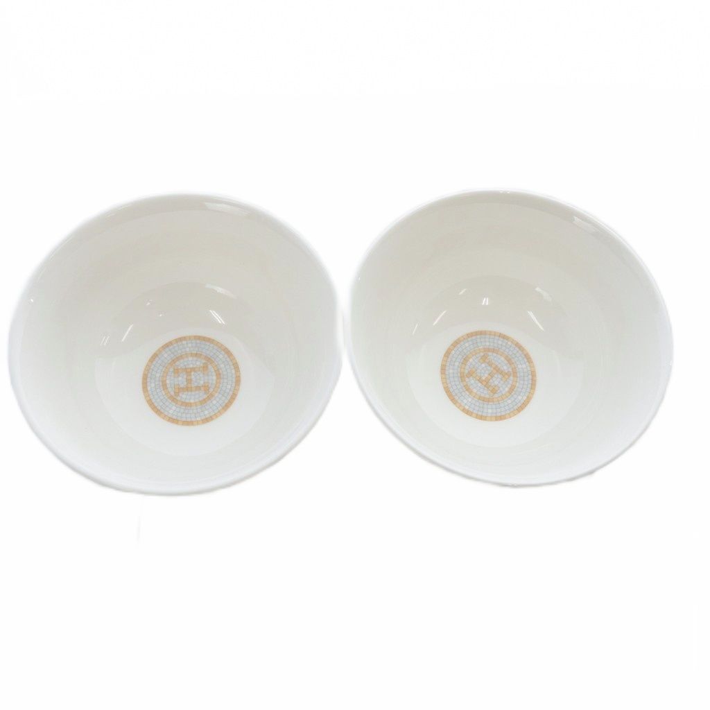 エルメス HERMES モザイク24 ヴァンキャトル スープボウル レンゲ 2個