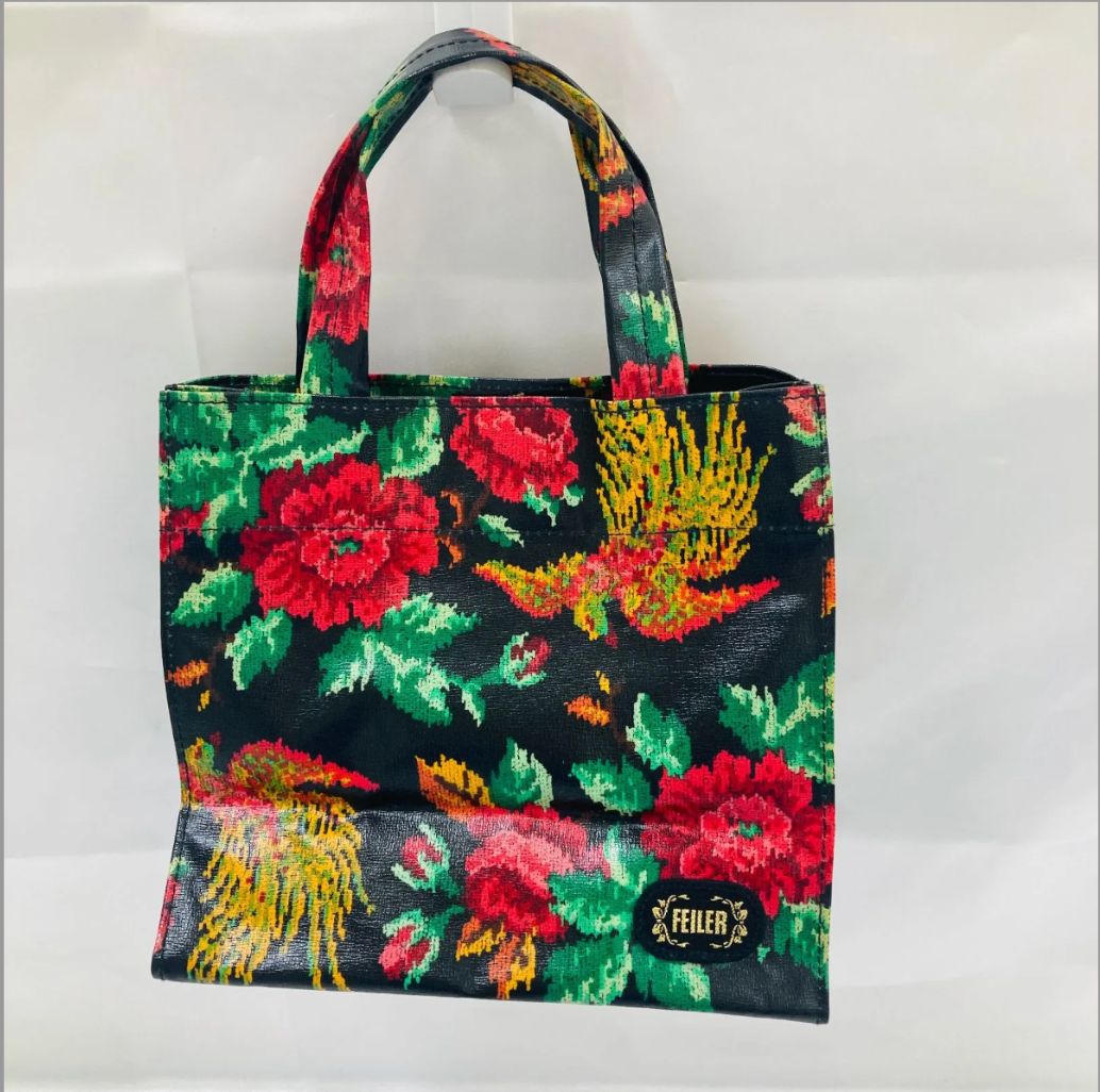 A【保管品】FEILER フェイラー トートバッグ 鳳凰 花 ミニサイズ