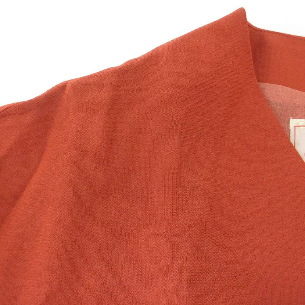 シビラsybilla バイカラー 長袖チュニック シビラ SYBILLA チュニック ワンピース シャツ 長袖 袖ギャザー 40 茶