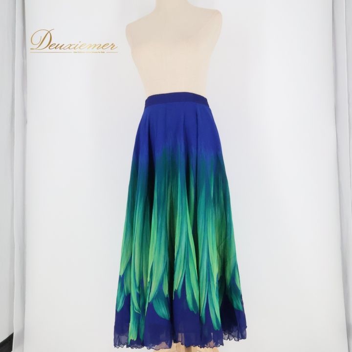 社交ダンス 衣装 スカート ブルー系 チャコット Chacott 日本製