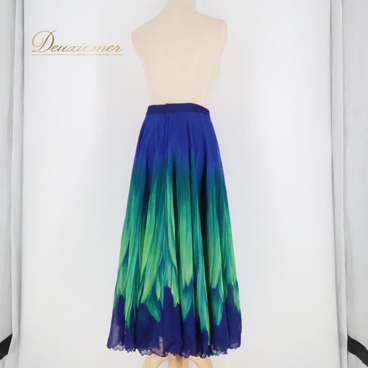 社交ダンス 衣装 スカート ブルー系 チャコット Chacott 日本製