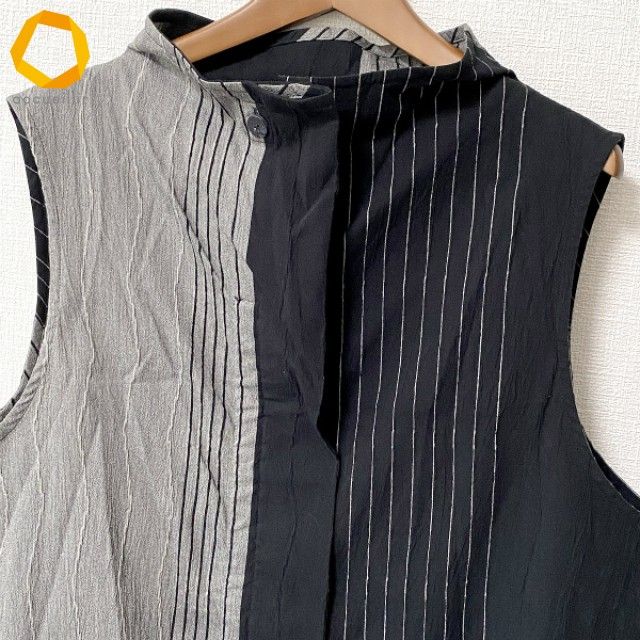 snc ジウ センソユニコ 慈雨 Sensounico ベスト・ジレ 40 黒 グレー