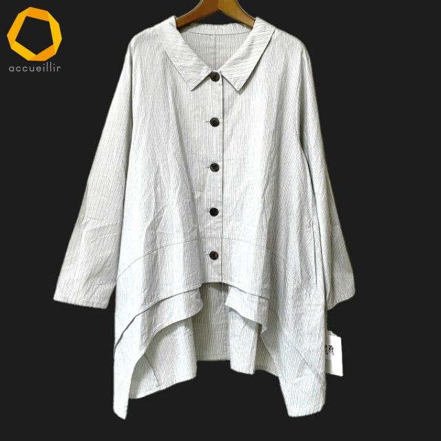 anc ジウ センソユニコ 慈雨 Sensounico シャツ・ブラウス 40 薄グレー