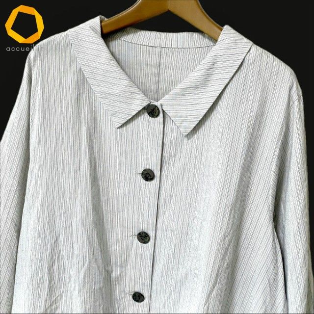 やすやす！　美品　慈雨　センソユニコ　シャツ　ブラウス　グレー anc ジウ センソユニコ 慈雨 Sensounico シャツ・ブラウス 40 薄グレー